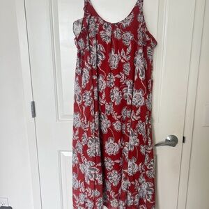 WhoWhatWear Red Floral Dress